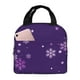 thumbnail image 1 of Easygdp Crystal Purple Snowflake Bolsa Térmica Premium - Tela Oxford Impermeable, Gran Capacidad, Bolsillo Frontal, Unisex para Trabajo, Escuela, Actividades al Aire Libre y Picnics, 1 of 8
