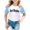 Light Blue, variant on Toddler Girl's T-Shirt Los Angeles Printed Raglan Short Sleeve T Shirt Children Tees