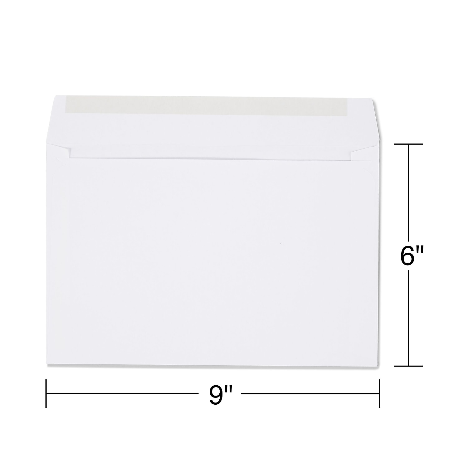 Staples Gummed Flap Side-Opening Booklet Envelopes 6" x 9" White Wove 250/BX 472852