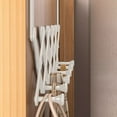thumbnail image 4 of No Drill Over The Door Hanger Hook with 6 Hooks | Adjustable Width 4.72" to 22" | Stainless Steel Rustproof Design | 30lb Weight Capacity | For Bathroom Bedroom Closet Towel Storage | White, 4 of 6
