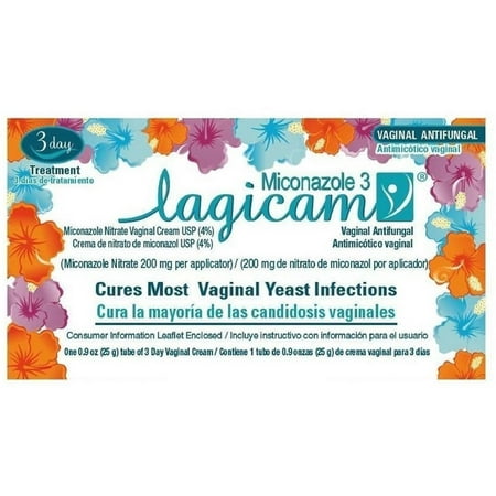 Lagicam Vaginal Yeast Infection Antifungal 3 Day Treatment Cream .9 oz (Pack of