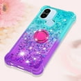 thumbnail image 6 of Clear Case for Xiaomi Redmi A1 with Kickstand for Girls Women, Floating Liquid Holographic Sparkle Glitter Case Bling Gradient Quicksand Cover for Xiaomi Redmi A1/A1+ JB Bluish Violet, 6 of 14