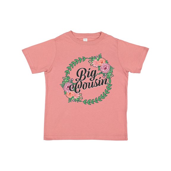 Inktastic Big Cousin with Flower Circle Girls Toddler T-Shirt