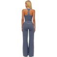 thumbnail image 2 of IBTOM CASTLE Two Piece Workout Sets for Women Racerback Tank Top Matching High Waist Wide Leg Yoga Pants Pilates Outfits Grey-blue, 2 of 7