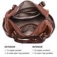 thumbnail image 4 of Bolso Dasein de piel vegana suave para mujer, color café, 4 of 6