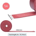 thumbnail image 2 of Leather Straps for Crafts 1 Wide Flat Cord DIY Leather Strap 78 inches Long for Making Bag Strap Leather Belt Furniture Handles Red Wine, 2 of 9