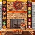 thumbnail image 4 of Happy Fall Porch Sign - Thanksgiving Decorations Outdoor Indoor - Happy Fall Harvest Banner Sign - Fall Autumn Thanksgiving Party Yard Front Door Hanging Decor, 4 of 5