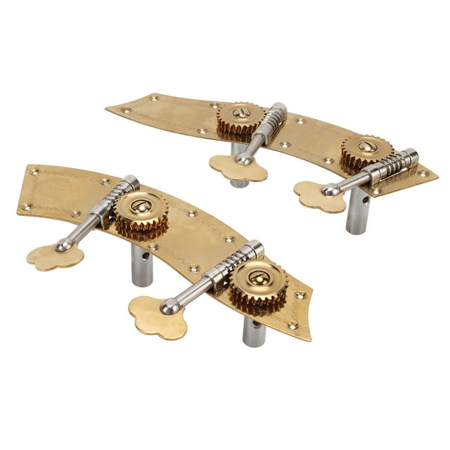 2Pcs Bass Tuners Double Metal Gear Tuning Key Pegs Dual Tuning Pegs Machine Heads For Bass Players Gold