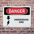 thumbnail image 4 of (2 Pack) Underground Live Wire OSHA Danger Sign 14 Inch X 10 Inch Indoor / Outdoor Rust-Free Aluminum Metal Signs for Workplace, Workshop, and Construction Site, Made in the USA, 4 of 8