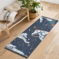thumbnail image 6 of Astronauts in Universe Planets Stars Bedside Runner Rug 2'x 6' Non Slip Carpet Floor Mat Area Rug, 6 of 8