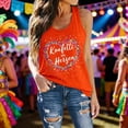 thumbnail image 2 of Gpoecd Camisoles Grande Taille pour Femmes Camisole Mode pour Carnaval Fête Tenue Décontractée Confortable Extensible Sans Manches Camisoles pour Femmes Orange,P, 2 of 4