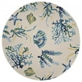 thumbnail image 5 of 7'6" Round UV-treated Polypropelene Ivory/Blue Area Rug, 5 of 5