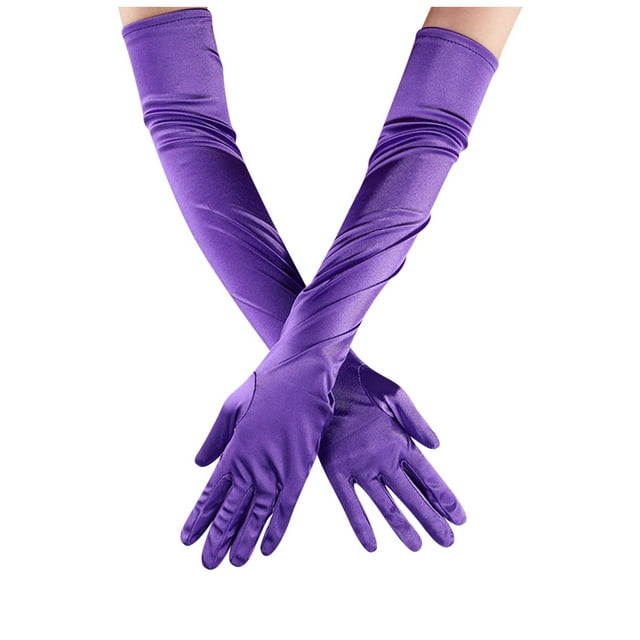 Gants de Danse Opéra Coude Doigt Années 1920 de Mariée Longueur Longue Gants Satin Gants pour Femmes Gants