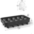thumbnail image 2 of Molde de silicona para cubitos de hielo con forma de calavera, bandejas para cubitos de hielo con tapa, con embudo, adecuado para whisky, cócteles, bebidas de jugo de gelatina, chocolate y cualq, 2 of 4