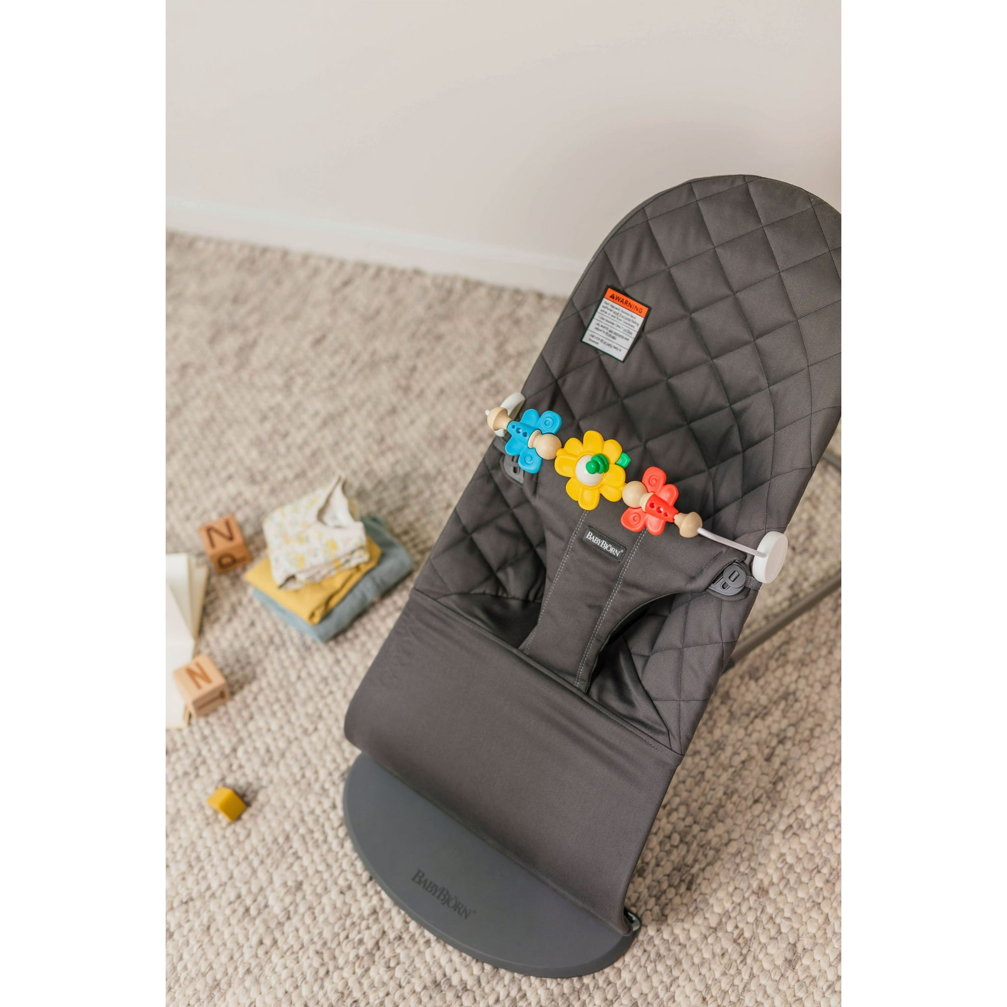 BabyBjorn Bouncer Bliss Anthracite Cotton Flying Friends Bundle Walmart