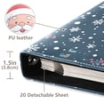 thumbnail image 3 of FORMRS 3 Ring Photo Album 4"x6" Self Adhesive Large Capacity PU Leather Cover, Christmas Santa, 3 of 8