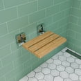 thumbnail image 6 of ALFI brand ABS16S-PC Polished Chrome 16" Folding Teak Wood Shower Seat Bench, 6 of 12