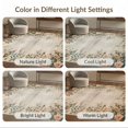 thumbnail image 7 of ODIKA 9'x12' Washable Area Rug Vintage Distressed Boho Lattice Trellis Borders Border Scrolls for Master Suite, California King, Under Bed, Non-Shedding, Easy Care, 7 of 7