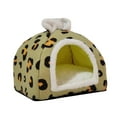 thumbnail image 4 of Casa para gatos, cueva con calefacción, suave y para gatos o perros pequeños, caseta para dormir Verde S, 4 of 9