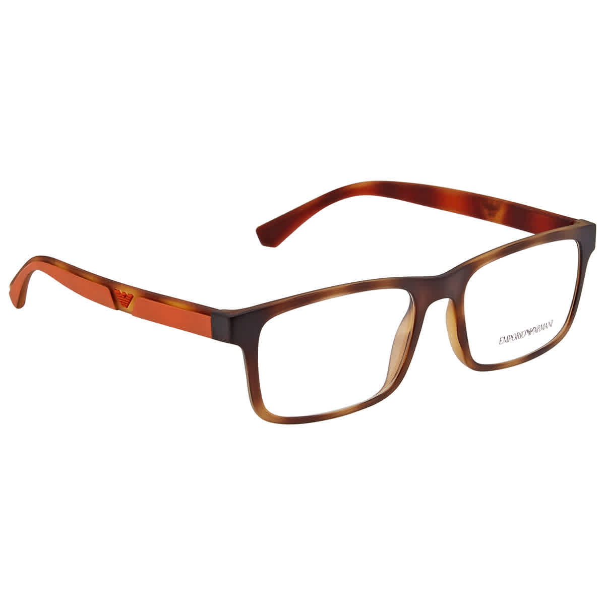 Emporio Armani Unisex Tortoise Square Eyeglass Frames EA3130 5089 55 ...
