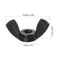 thumbnail image 2 of Uxcell Wing Nuts Nylon Butterfly Nut Hand Twist Tighten Fasteners Black M3, 2 of 5
