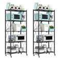 thumbnail image 1 of 5 tier Storage Shelf, Foldable Shelf with Wheels,Storage Rack on Wheel, Foldable Shelf Unit, Foldable Storage Shelf Garage Shelves and Racks, Heavy Duty Metal Shelf, Kitchen Storage Shelf(2 PACK), 1 of 9