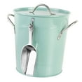 thumbnail image 4 of PTOOTP Portable Green Iron Insulated Bucket for Home Beverage Cooling 1Set, 4 of 8