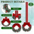 thumbnail image 2 of 12PCS Christmas Kitchen Cabinet Wreaths with Ribbon & Berries - Small Hanging Wreaths for Doors & Windows Christmas Decor, 2 of 5