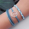 thumbnail image 2 of Pulseras de ondas de cuerda para mujeres y niñas, juego de pulseras de playa trenzadas ajustables impermeables coloridas hechas a mano para mujeres, 2 of 3
