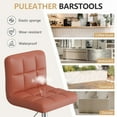 thumbnail image 7 of Daluvenix Swivel Bar stools set of 2 Modern PU Leather Barstools with Midback, Adjustable Counter Height Bar Chairs for Kitchen Island, Brown, 7 of 7