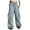 Blue, variant on Baggy Cargo Pants Women Casual High Waisted Parachute Pants Drawstring Loose Hip Hop Wide Leg Pant Y2K Hot Pink, XXL