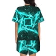 thumbnail image 3 of Lsque Geometry Dash Women's Short-Sleeved Pajama Set - 2 Piece Soft and Lightweight Sleepwear Set-XX-Large, 3 of 9