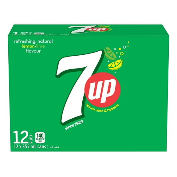 7UP Lemon Lime Soft Drink 12 x 355 mL, Cans