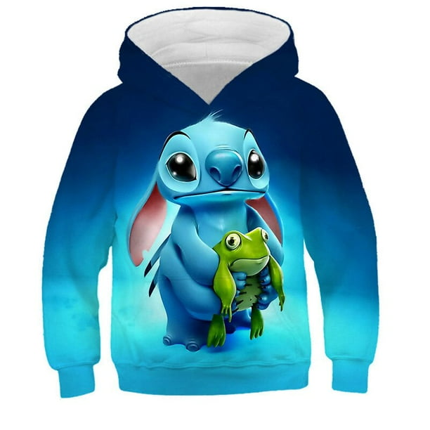 2022 Boys Cool Stitch Pattern 3D Hoodie Fall Teen Kids Stitch Hoodie Niños y niñas Stitch Ropa Stitch Sudaderas Clothing9T Gao Jinjia LED