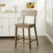 Boraam Torino Counter Height Kitchen Wood Counter Stool, Barnwood Wire-Brush Finish