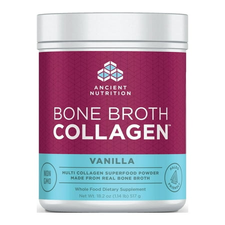 Ancient Nutrition, Bone Broth Collagen, Vanilla, 30 Servings