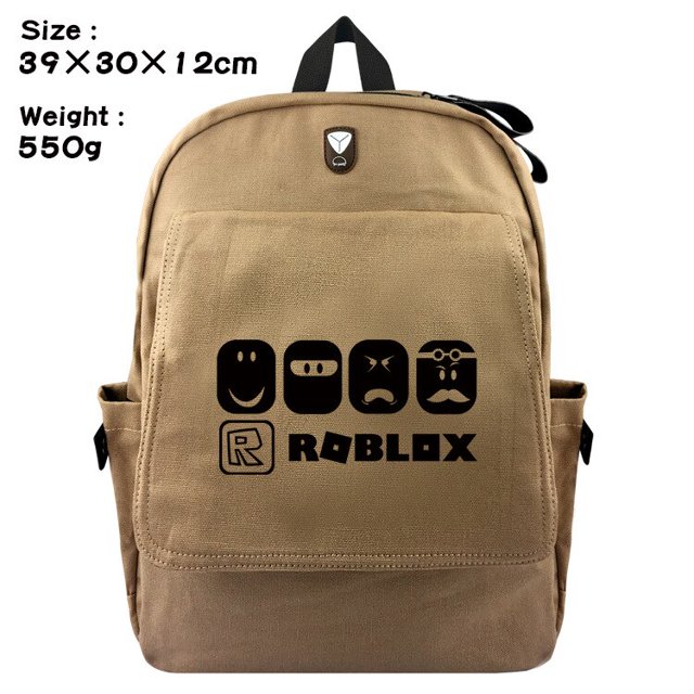 ROBLOX-mochila con estampado de dibujos animados para niños, bolsa de viento para estudiantes universitarios, bolsa de ordenador, bolsa de viaje de gran capacidad, mochila con cremallera