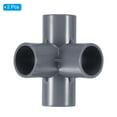 thumbnail image 3 of Accesorios de tubería en forma de codo de 6 vías Uxcell UPVC, adaptador de unión de tubería, gris 1" 2, 3 of 5
