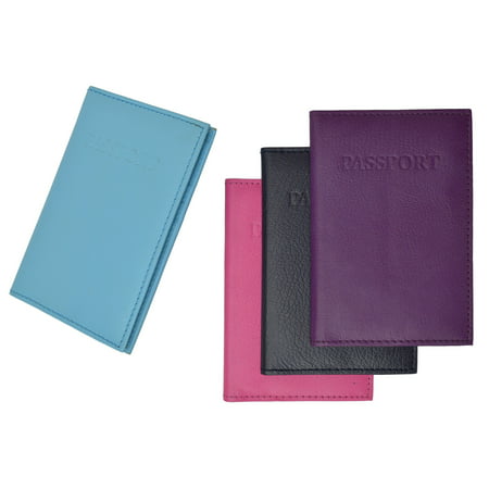 menswallet Travel Genuine Leather Passport Card Holder Case Protector Cover Organizer Wallet 151 CF BLIND (C)