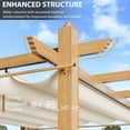 thumbnail image 6 of Outdoor Aluminum Pergola with Retractable Canopy, Reinforced 4-Sided Base, Waterproof & UV-Resistant Adjustable Roof, Modern Design for Patio, Deck, Backyard, and Garden, 6 of 9