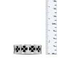 thumbnail image 5 of SuperJeweler Mens 8mm Cross Titanium Ring Wedding Band, Size 9 for Men, 5 of 6
