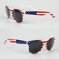 thumbnail image 4 of Combo de 2 pares de gafas de sol con la bandera patriótica de Estados Unidos, gafas a granel para fiesta temática del 4 de julio, Día de la Independencia, 4 of 7