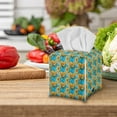 thumbnail image 3 of ZUXONGSY Sunflower Square Tissue Box Covers Modern PU Leather Tissue Box Holder Customized Printed Tissue Cover Easy to Carry Leather Tissue Box Cover for Business Trip, 3 of 7