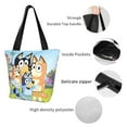 thumbnail image 4 of Kowoue Bluey Pattern Tote Bag Aesthetic Shoulder Bag, Grocery Tote with Shoulder Straps, Large Collapsible Tote with Protective Foam Lining, 4 of 6