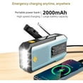 thumbnail image 5 of Hand Crank Solar Radio, Solar Powered Radio with Hand Crank, Emergency Solar Weather Radio, Portable 2000mAh Emergency Radios, USB/Solar/Hand Crank Charging, Battery Operated (Style2-F), 5 of 10