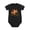 Black, variant on Squirrel Leaping With Pinecone On Branch Baby Bodysuit, 100% Cotton Short Sleeve Snap Romper, 0-12 Months