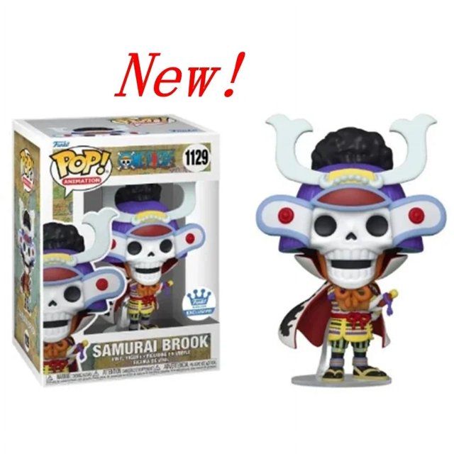 2025 NUEVA FUNKO POP ONE PIECE serie Primitive Samurai Brook #1129 Chase #358 Figura de acción modelo de personaje Juguetes para niños Regalos