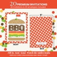 thumbnail image 6 of Hamburger Backyard BBQ Birthday Invitations for Kids, 20 Fill-In Cards with Envelopes, 5x7 Children's Birthday Party Invitations, Birthday Party Supplies, Made in USA by Amanda Creation, 6 of 9