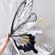 thumbnail image 2 of Xiao Hua Regalos, flores, papel de embalaje para caja de regalo, papel de embalaje de flores con alas de mariposa transparentes e impermeables (negro), 2 of 5