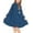 Blue, variant on Arshiner Flypigs Tween Girls Long Sleeve Fall Dresses Swiss Dot Casual Party Dress